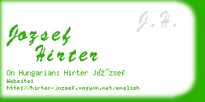 jozsef hirter business card